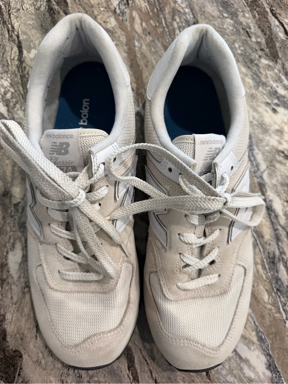 New Balance Cream/White Men's Casual Sneakers